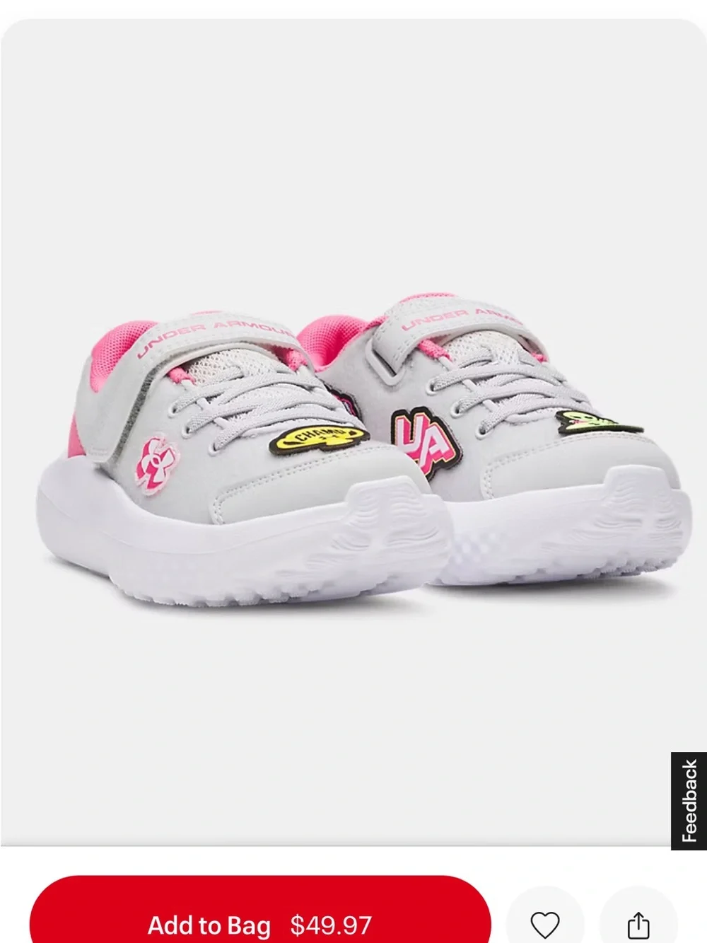 Under Armour surge 4 girls patch shoes
